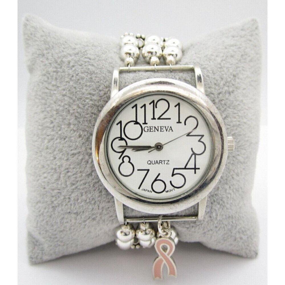 Women Geneva Quartz WR Analog 34mm Round Watch (H413) "New‎ Battery"